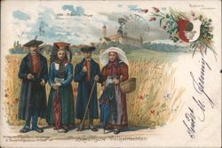 Bavarian Folk Costumes, Kirchheim i. Schwaben Postcard