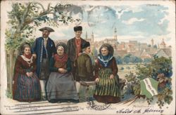 Bavarian Folk Costumes, Uffenheim Postcard