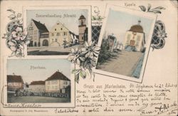 Marlenheim: Spezereihandlung, Pfarrhaus, Kapelle Postcard