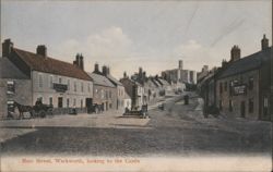 Main Street, Warkworth, looking to the Castle Postcard