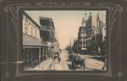 Pritchard Street Scene with Buildings & Carriages Postcard