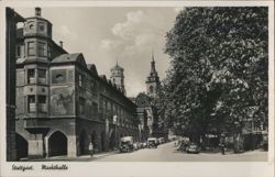 Stuttgart Markthalle Postcard
