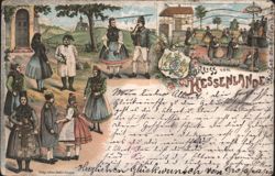 Gruss vom Hessenlande, Traditional Costumes Postcard