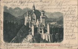 Neuschwanstein Castle, Gruss aus Neuschwanstein Postcard