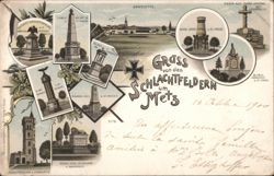 Battlefields around Metz Monuments, Gravelotte Postcard