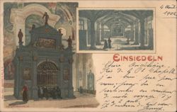 Einsiedeln, Chapel of Grace & Holy Chapel Interior Postcard