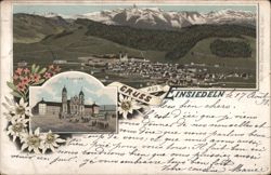 Einsiedeln Valley & Monastery, Swiss Alps Postcard