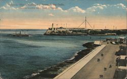 Morro Malecon y Avenida del Golfo, Morro Castle Postcard