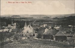 Birds eye view of New Era, Mich. Postcard