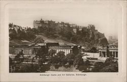 Edinburgh Castle and Art Galleries Postcard