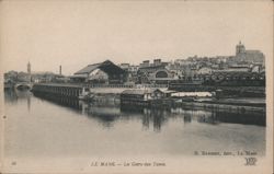 Le Mans, La Gare des Tams, River View Postcard