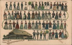 Baden Folk Costumes, Black Forest, Germany Postcard