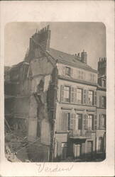 Verdun War Damaged Building, France Postcard
