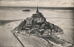 Mont Saint-Michel Aerial View, Manche Postcard