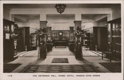 Entrance Hall, Grand Hotel, Grange-over-Sands Postcard