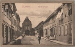 Salzwedel Steintorstrasse with Gate Postcard
