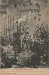 Joan of Arc at Siege of Orléans by J.-E. Leneveu Postcard