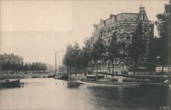 Lutkie's Hotel, Pension Internationale, Leidschekade Canal Postcard