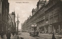 Deansgate, Manchester Street Scene with Tram 395 Postcard