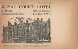 Royal Court Hotel, Sloane Square, London Postcard