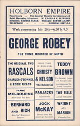 Holborn Empire George Robey & Variety Acts, July 1930 Postcard