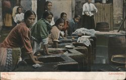 Mexican Lavanderas Washing Clothes Postcard