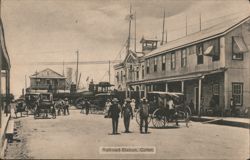 Railroad Station, Colon Postcard