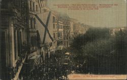 Constantinople, Rue des Petits-Champs, 1908 Constitution Celebration Postcard