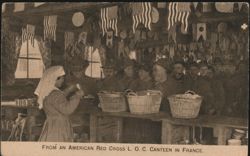 American Red Cross L.O.C. Canteen in France Postcard