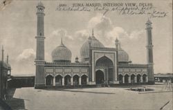 Juma Masjid, Interior View, Delhi Postcard
