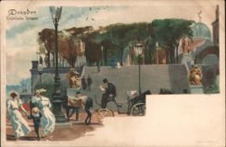 Dresden Brühlsche Terrasse Postcard