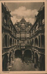 Nürnberg Tellerhof Courtyard, Old Patrician House Postcard