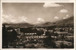 Damas Panorama with Mountains and Minarets Postcard