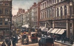 Cheapside, London, England - Busy Street Scene Postcard