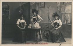 Bierhalle Muth, Luzern - Three Women in Traditional Attire Postcard