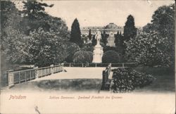 Schloss Sanssouci, Denkmal Friedrich des Grossen, Potsdam Postcard