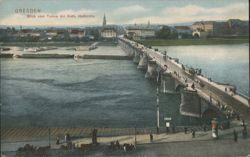 Dresden View from Tower of Catholic Court Church Postcard