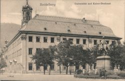 Heidelberg Universität und Kaiser-Denkmal Postcard