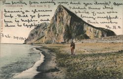 Rock of Gibraltar from NE, Coastal View Postcard