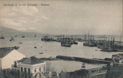 Harbour of Ponta Delgada, Azores Postcard