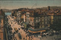 Marseille La Canebière Busy Street Postcard