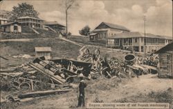 Empire, showing waste of old French machinery Postcard