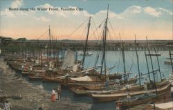 Boats Along the Waterfront Postcard