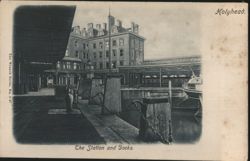 Holyhead The Station and Docks Postcard