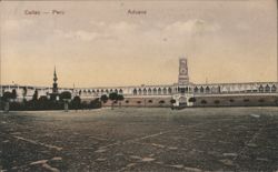 Callao Aduana Clock Tower & Square Postcard