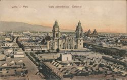 Lima Panoramic View, Cathedral Postcard