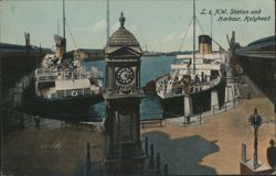 L. & N.W. Station and Harbour, Holyhead Postcard