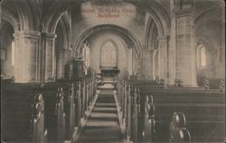 Interior, St. Cybi's Church, Holyhead Postcard