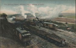Gatun Spillway, Steam Shovels at Work Postcard