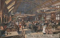 Festsaal im Kgl. Hofbräuhaus München, F. Quidenus Postcard